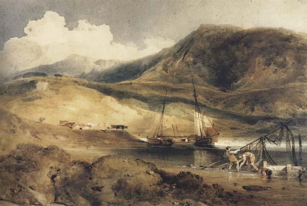 John sell cotman Barmouth Ferry (mk47) France oil painting art